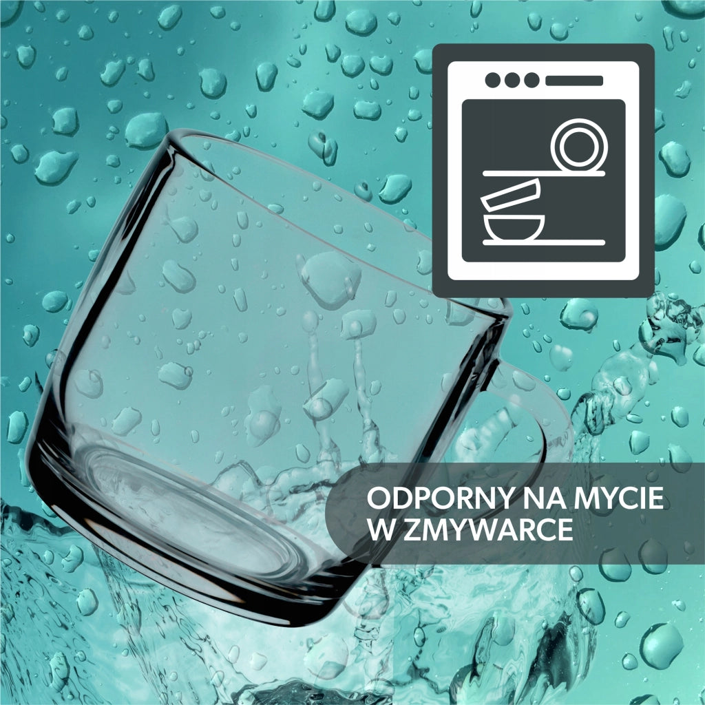 Bicchiere KADAX per caffè, tè, bevande, succhi di frutta, acqua con manico, 310 ml.