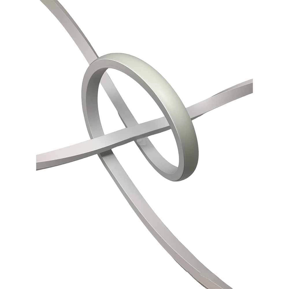 Trade Shop - Lampadario Led Moderno Forma Fiocco 38 Watt Tecnologia Cct 3 Temperature Di Luce A07-3c - Bianco