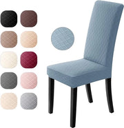 Copridisegni, set di 2 pezzi, copridisegni universali allungabili, moderne copertine jacquard, copridisegni rimovibili, copertura, tenda da tavolo, tessuto elastico bielastico, per decorazione di tavolate e festeggiamenti (blu, set di 2)