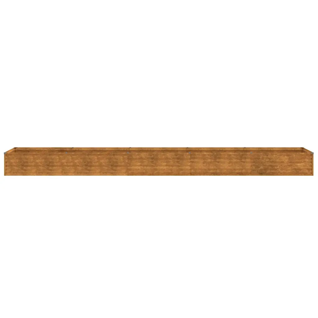 Letto rialzato da giardino 482x50x36 cm in acciaio Corten 151979