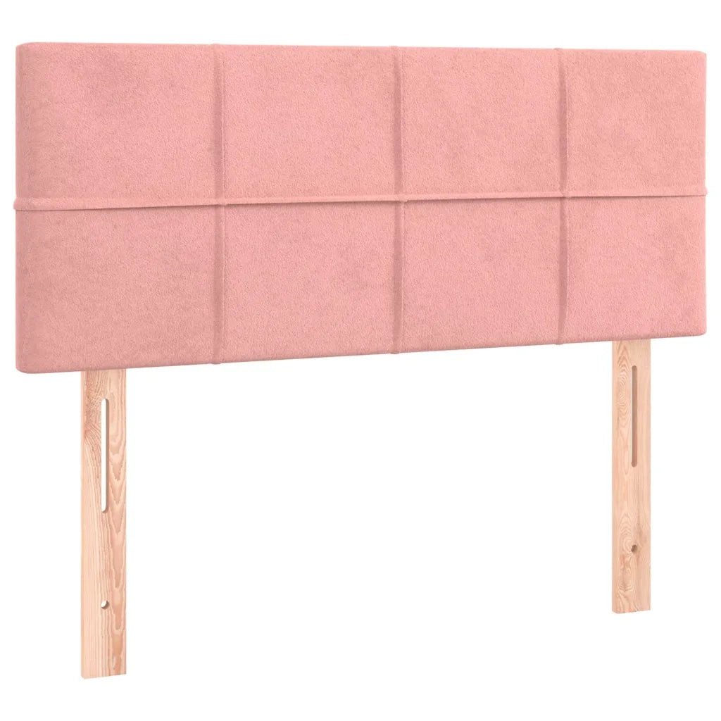 Giroletto a Molle con Materasso Rosa 90x200 cm in Velluto 3127474