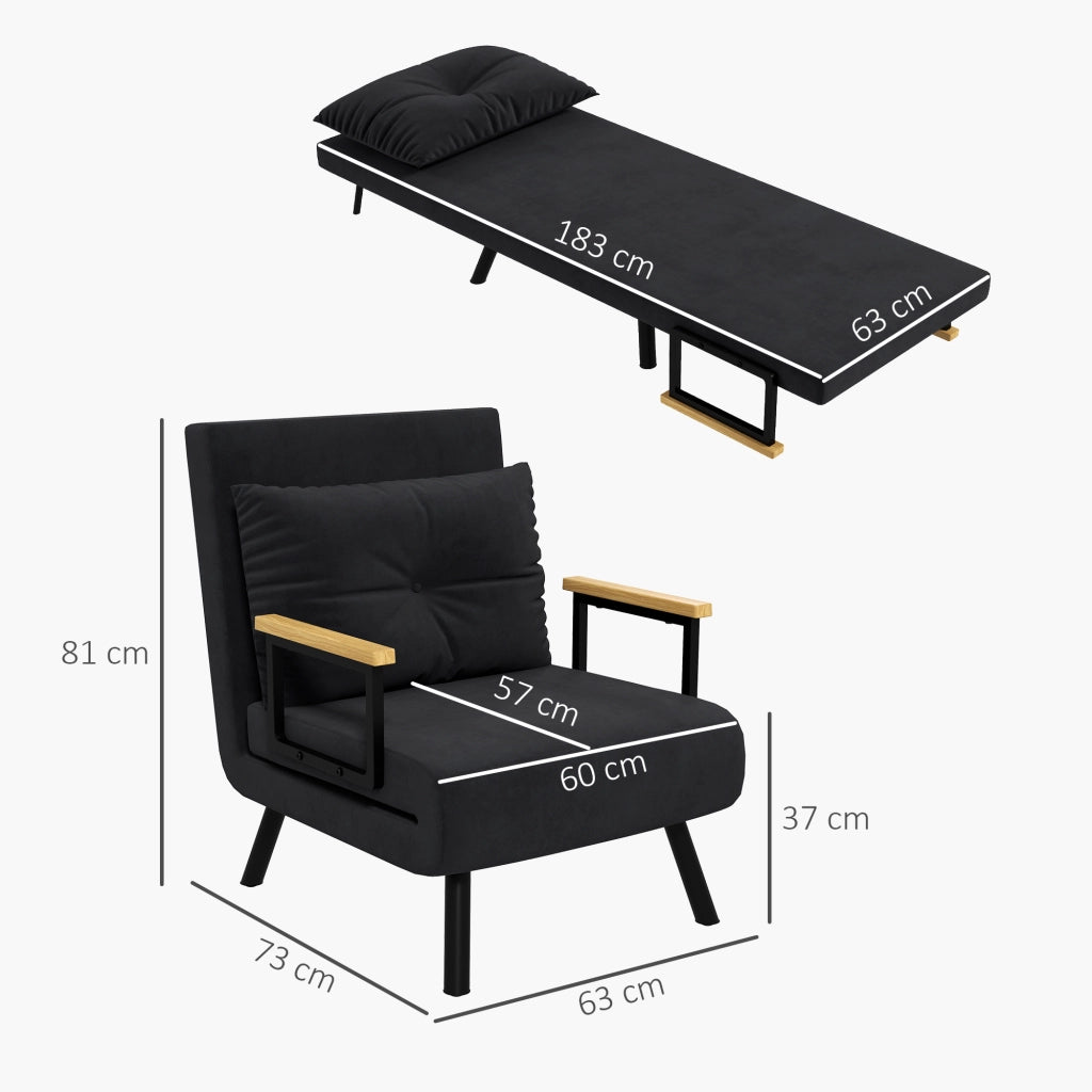 Poltrona relax ¨C zephmum ¨C tessuto velluto nero