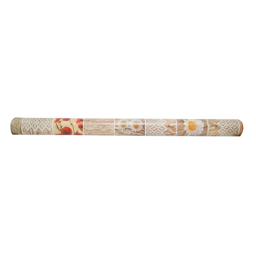 Rotolo tovaglia decorativa in PVC – modello floreale rustico Materiale: PVC con supporto tessile (45 g/m²)  Dimensioni rotolo: 1,37 × 20 m Breckner Germany