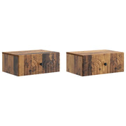 Mobiletto da notte a muro 2 pcs Legno antico 49 x 34,5 x 20 cm 898122