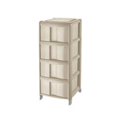 CASSETTIERA BAMBÙ 4 CASSETTI COLORE TALPA ALTEZZA 86 X 38.5 X 39.5 CM CON PIEDINI E RUOTE