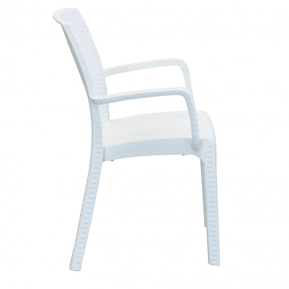 Sedia indiana 57x59x86 h cm in Wicker Bianco