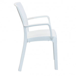 Sedia indiana 57x59x86 h cm in Wicker Bianco