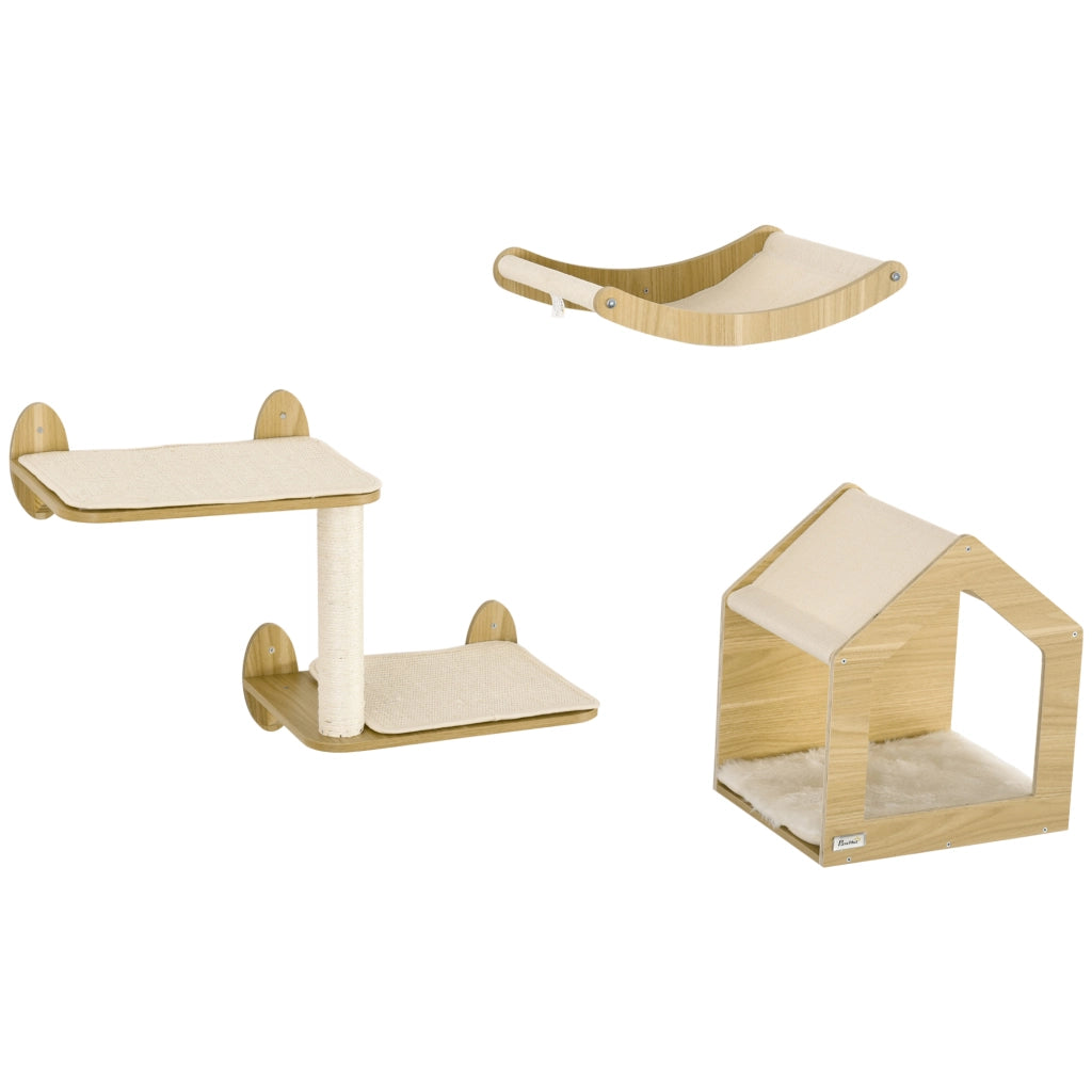 Letto per Gatti con Scaffale Amaca e Tiragraffi ¨C zephmum ¨C Roble