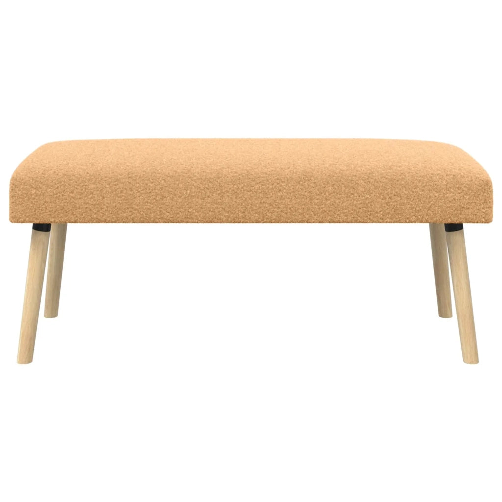 panchina Tinta unita Beige 110 x 40 x 46 cm Bouclé 42038416