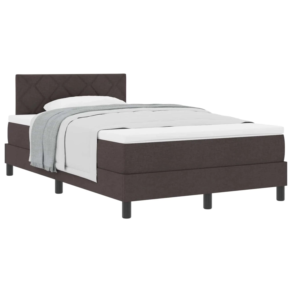 Letto a molle con testiera Marrone Scuro 120 x 190 cm Tessuto 3338751