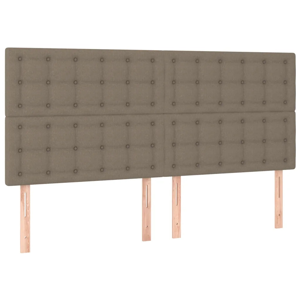 Testiera per letto Tortora 180x5x118/128 cm Tessuto 3116784