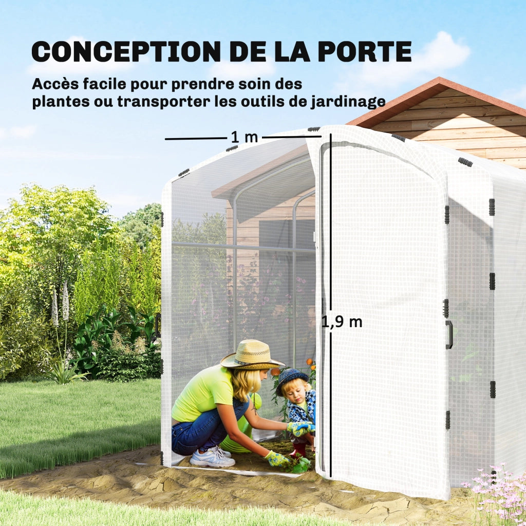 Serra tunnel giardino 6m2 ¨C zephmum ¨C 300x200x195cm bache PE 220g/m2