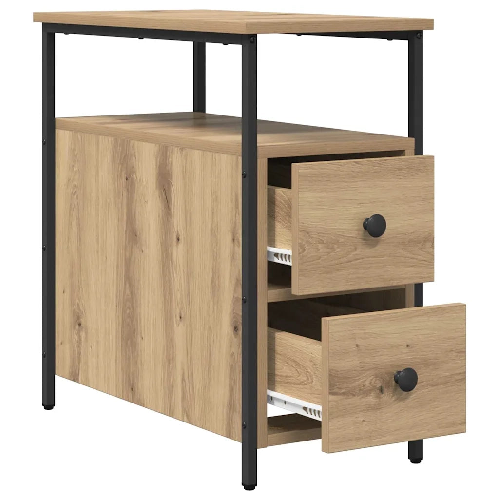 vidaXL Armadio da Notte rovere artigianale 30 x 60 x 60 cm