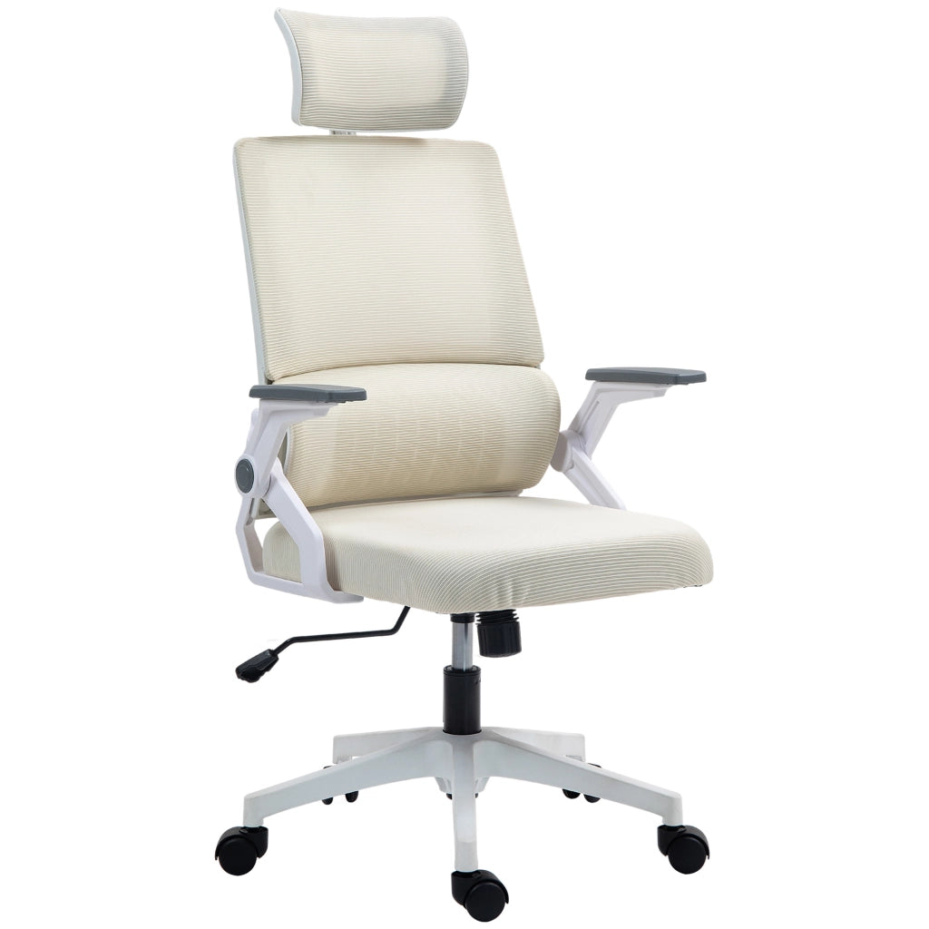 Sedia da ufficio regolabile ¨C zephmum ¨C beige 60x61x121.5 cm