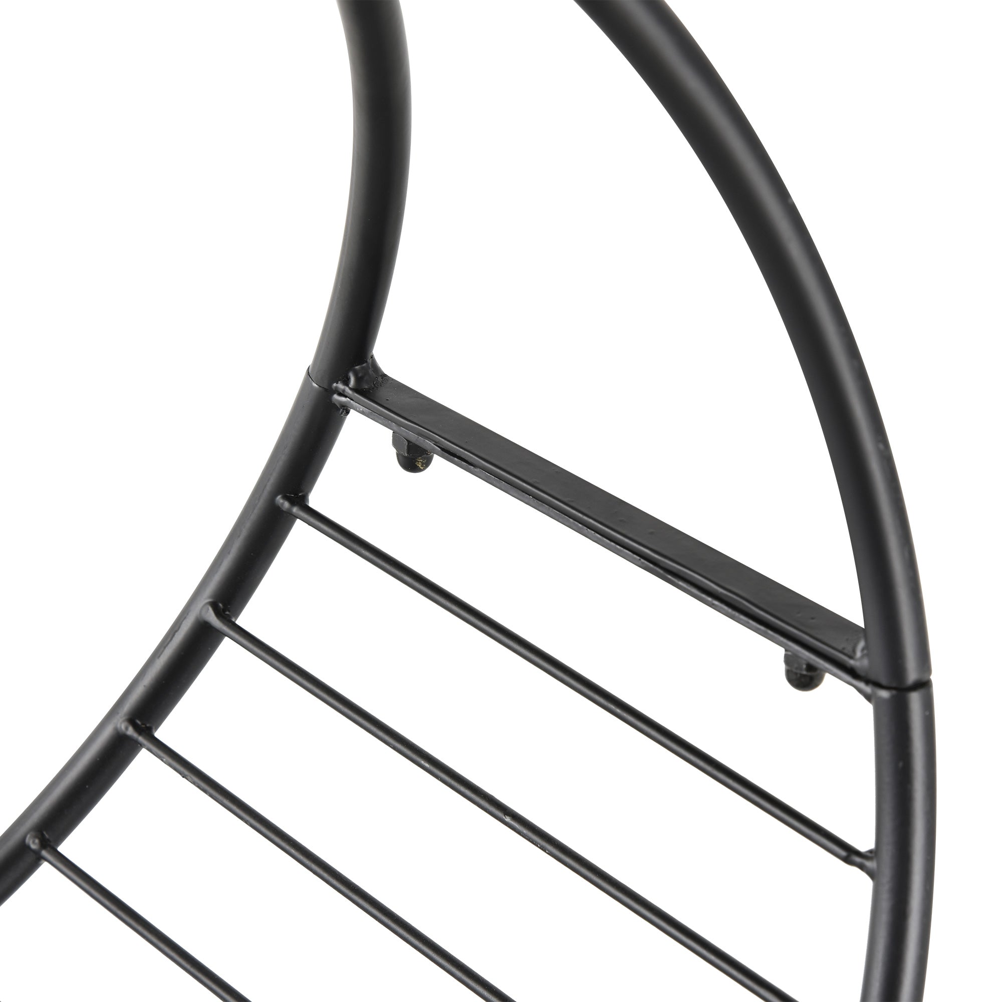 Portalegna per Camino 45x29,5x47 cm in Ferro Battuto  Nero