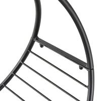 Portalegna per Camino 45x29,5x47 cm in Ferro Battuto  Nero