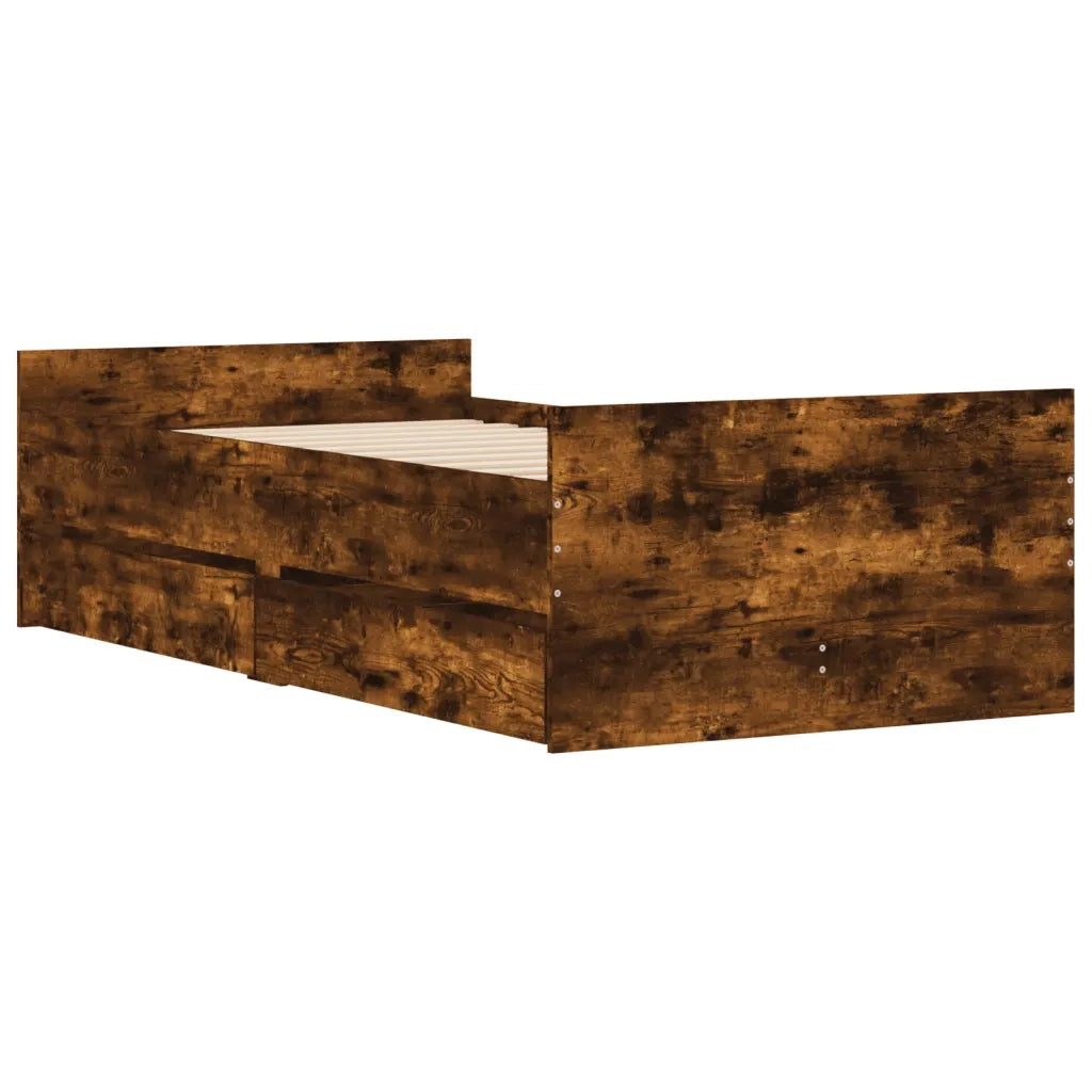 Giroletto con Cassetti Rovere Fumo 90x200 cm 3207375
