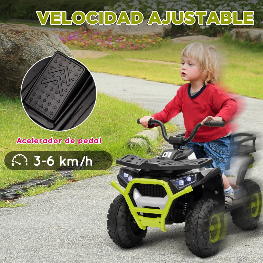 Quadro Elettrico per Bambini Verde con Bateria 12V ¨C zephmum ¨C Verde