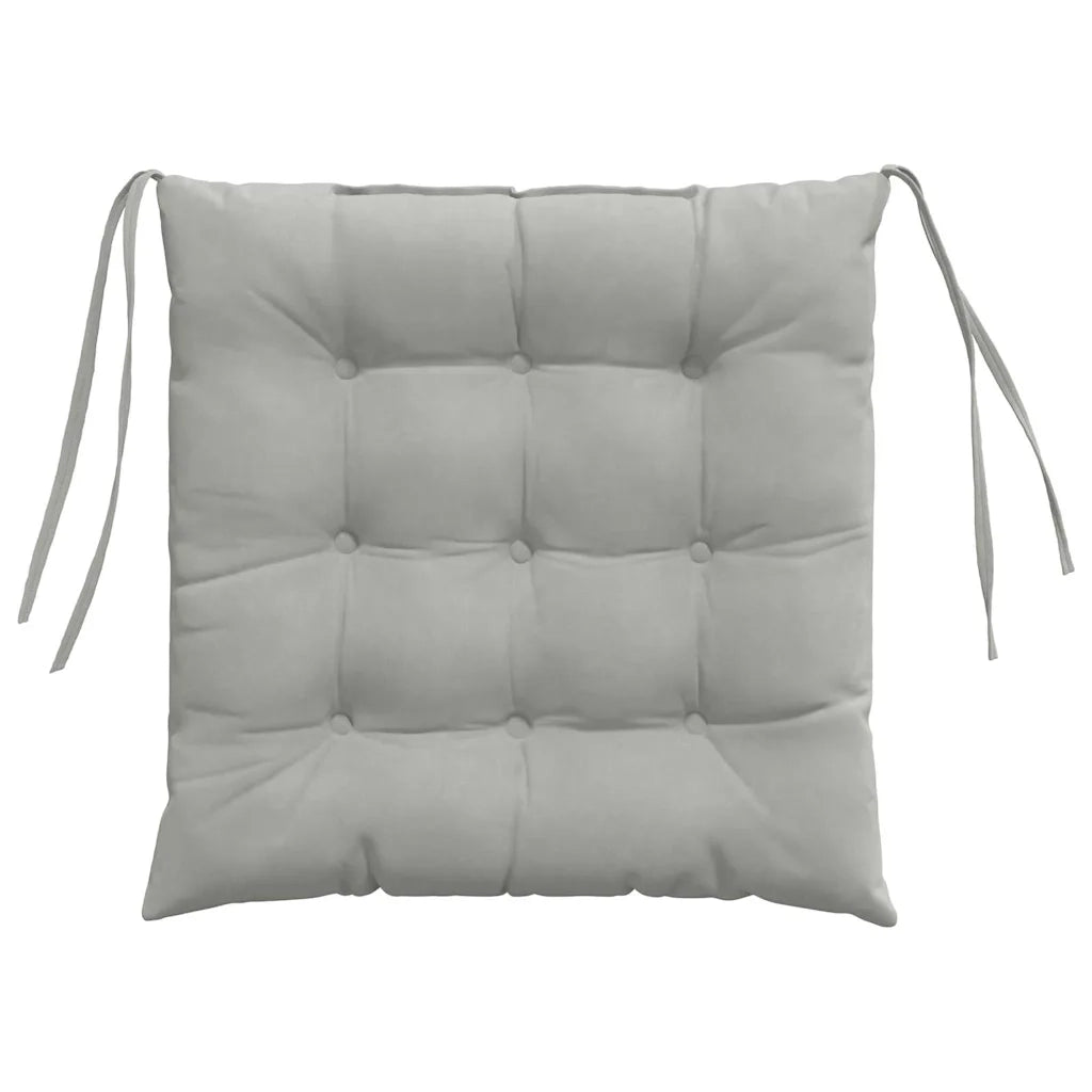 Cuscini per Seduta 4 pcs Grigio chiaro 40 x 40 x 6 cm