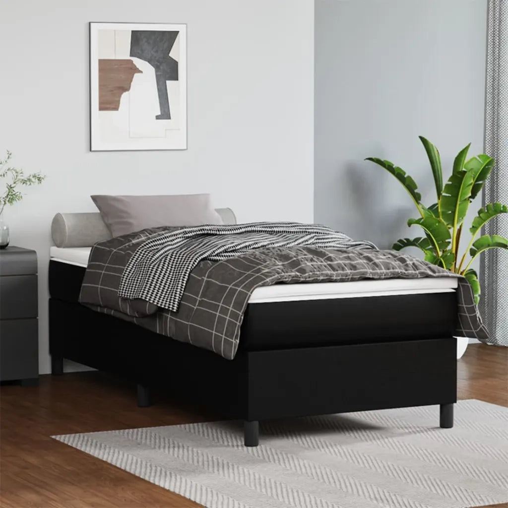 Giroletto a Molle Nero 90x190 cm in Similpelle cod mxl 63268
