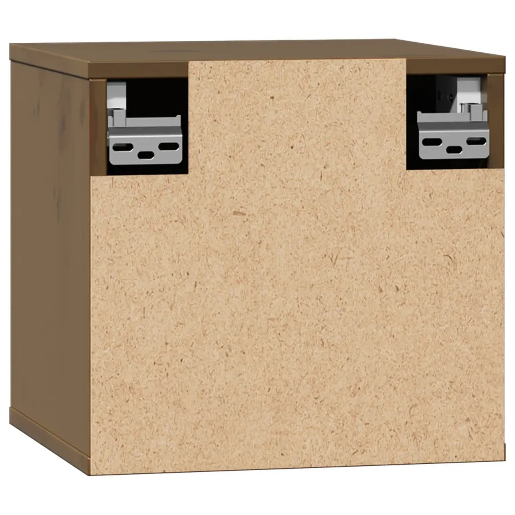 Pensili 2pz Marrone Ambra31,5x30x30cm in Legno Massello di Pino 818362
