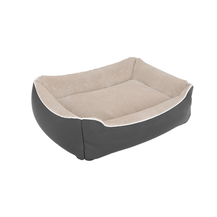 Cuccia Imbottita per Cani e Gatti 84x66x19cm in Poliestere Nuvola Panna