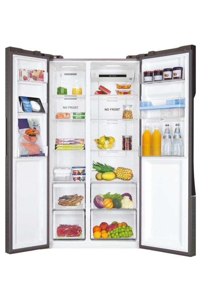 Haier HSR3918EWPG SBS 90 Serie 3 Frigorifero Side by Side 521 L 177 cm Classe E 38 dB No Frost Water Dispenser colore Argento