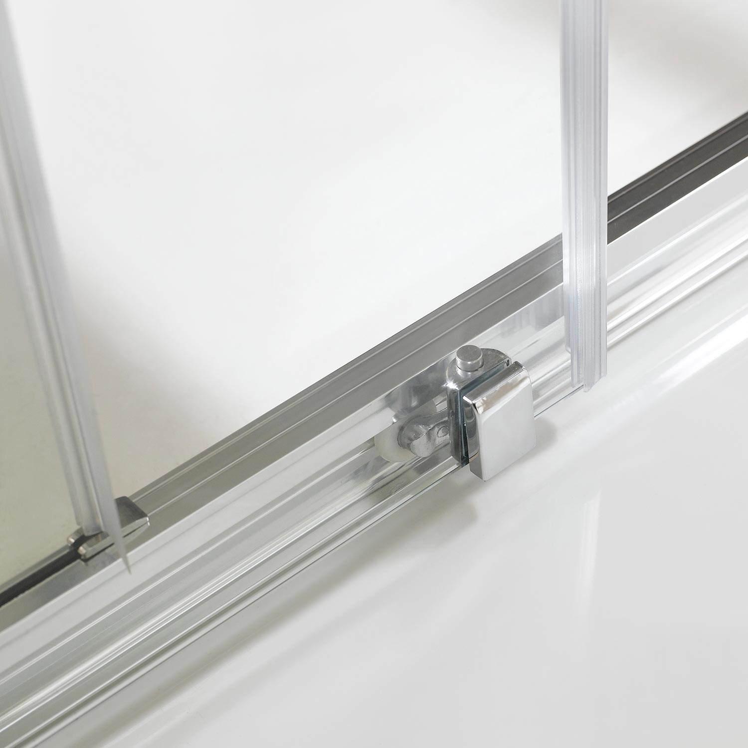 Box Doccia Angolare 80x120 cm 2 Ante Scorrevoli in Cristallo Trasparente 6mm H198 Fosterberg Odense