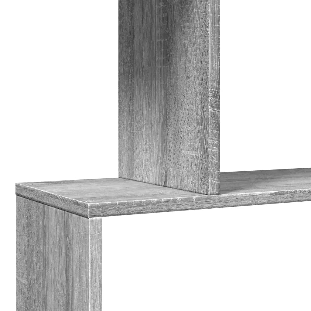 Libreria Divisorio 3 Piani-Scaffale per Libri-Mobile di Stoccaggio Grigio Sonoma 70x24x97 cm Truciolato
