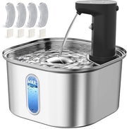 Fontana per gatti a batterie 5000mAh, 108oz/3,2L, con 4 filtri di ricambio, fontana per gatti automatica a movimento con sensore e senza fili