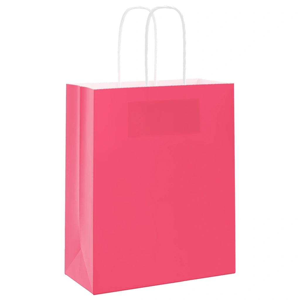 Sacchetti di Carta 50 pz con Manici Rosa 18x8x22 cm