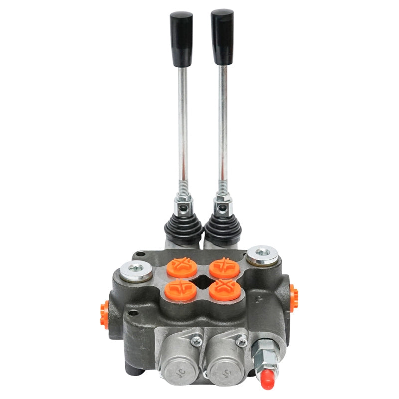 Distributore idraulico a 2 leve, attacco di installazione M22x1,5 portata 80L/min Trattore Forestale Breckner Germany