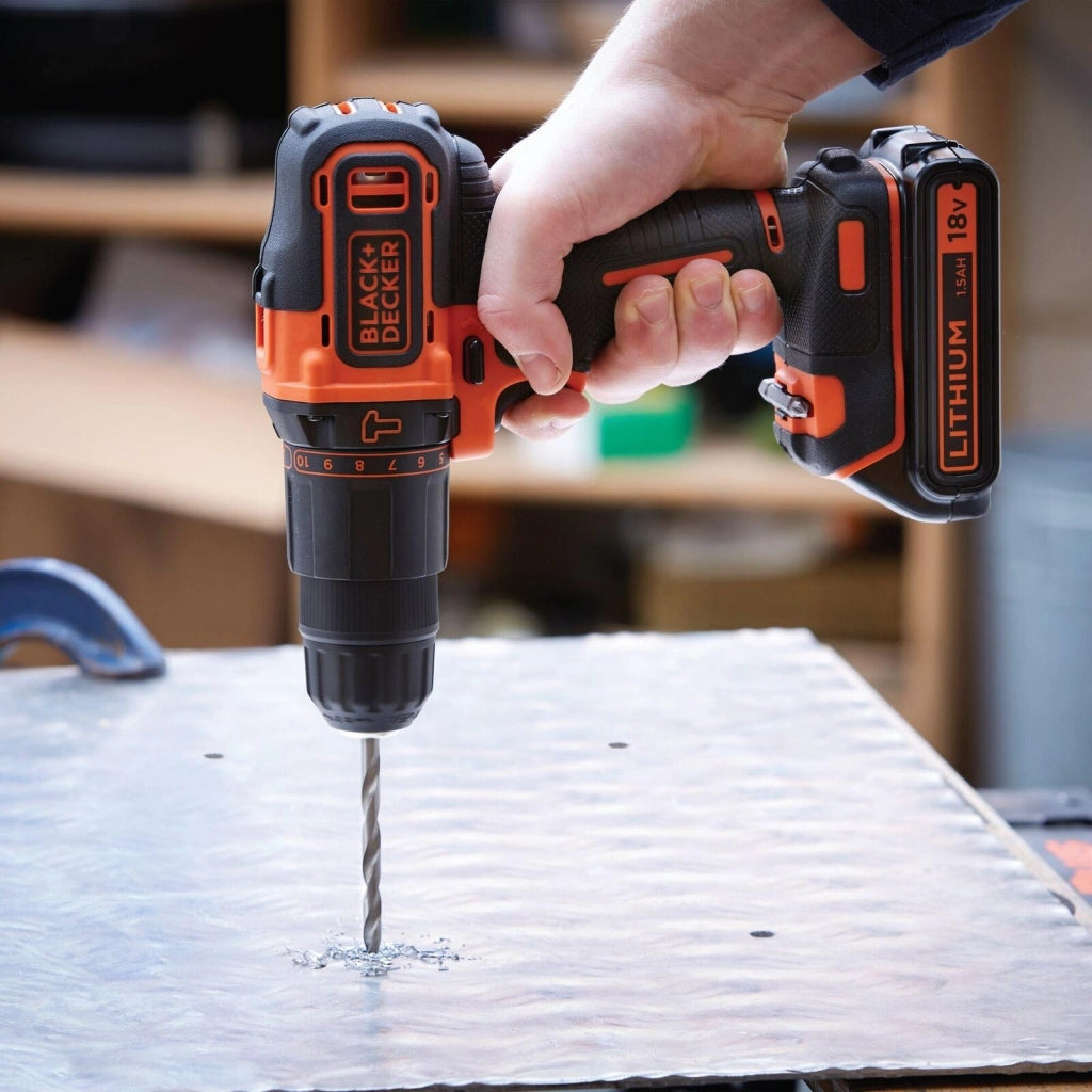Black & Decker BDCHD18K-QW trapano 1400 Giri/min Nero, Arancione