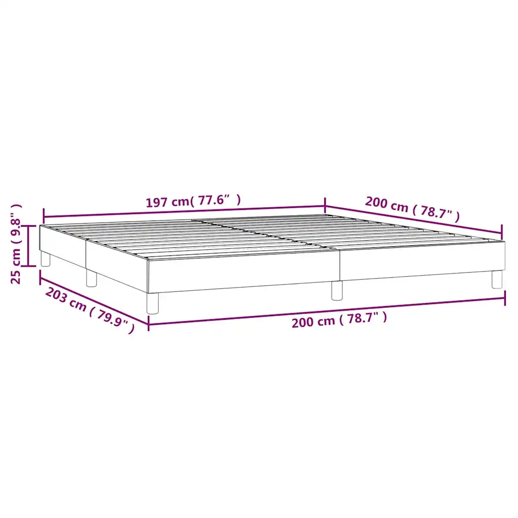 Struttura Letto a Rete a Molle-Giroletto Verde Scuro 200x200 cm in Velluto 919566