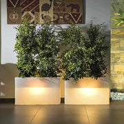 Vaso Luminoso Fioriera In Resina Rettangolare H 80 CM Led Multicolor Cavo mod. Flowerpot Top Bright