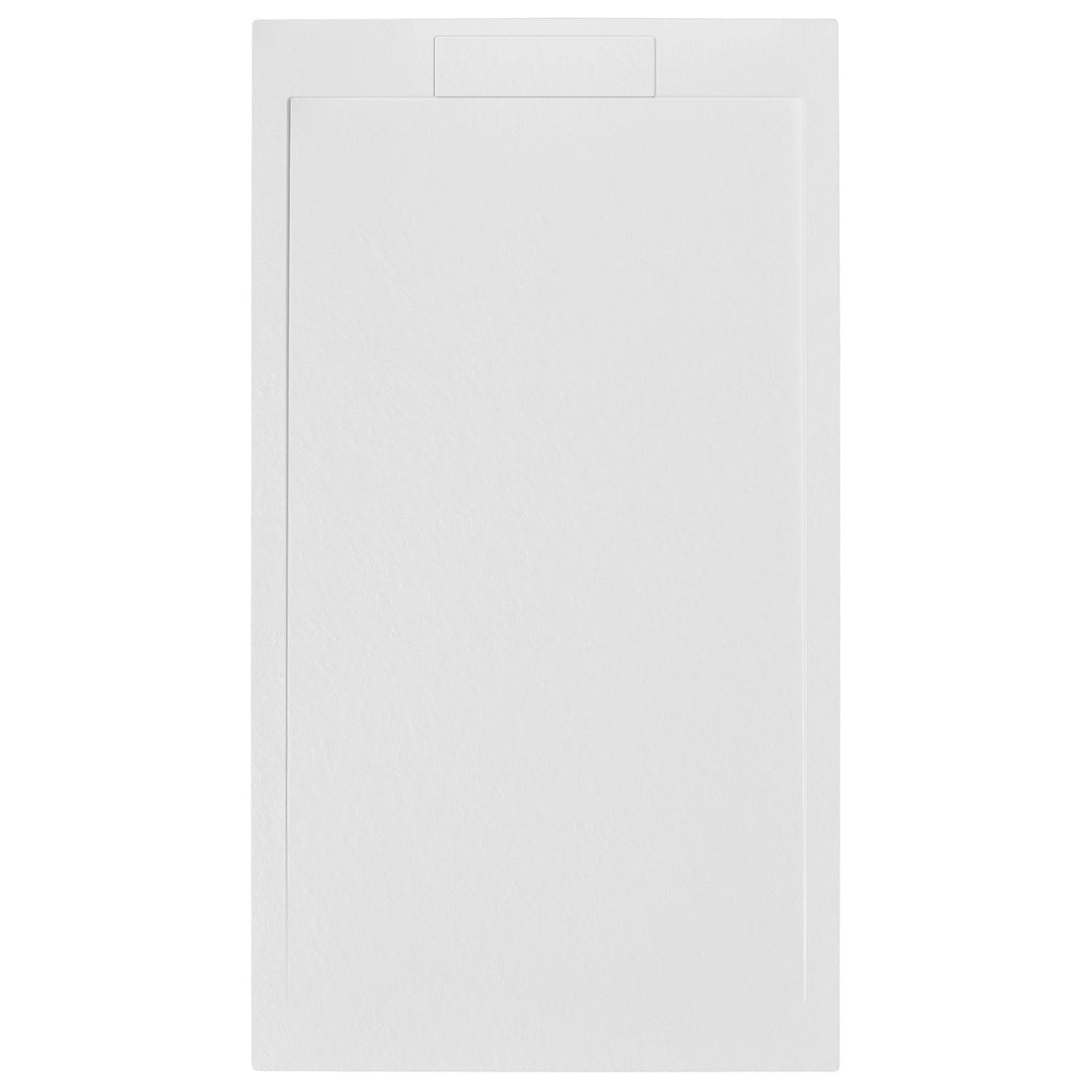 Piatto doccia rettangolare 120x100 cm effetto pietra in marmoresina EUPHORIA bianco ATENE