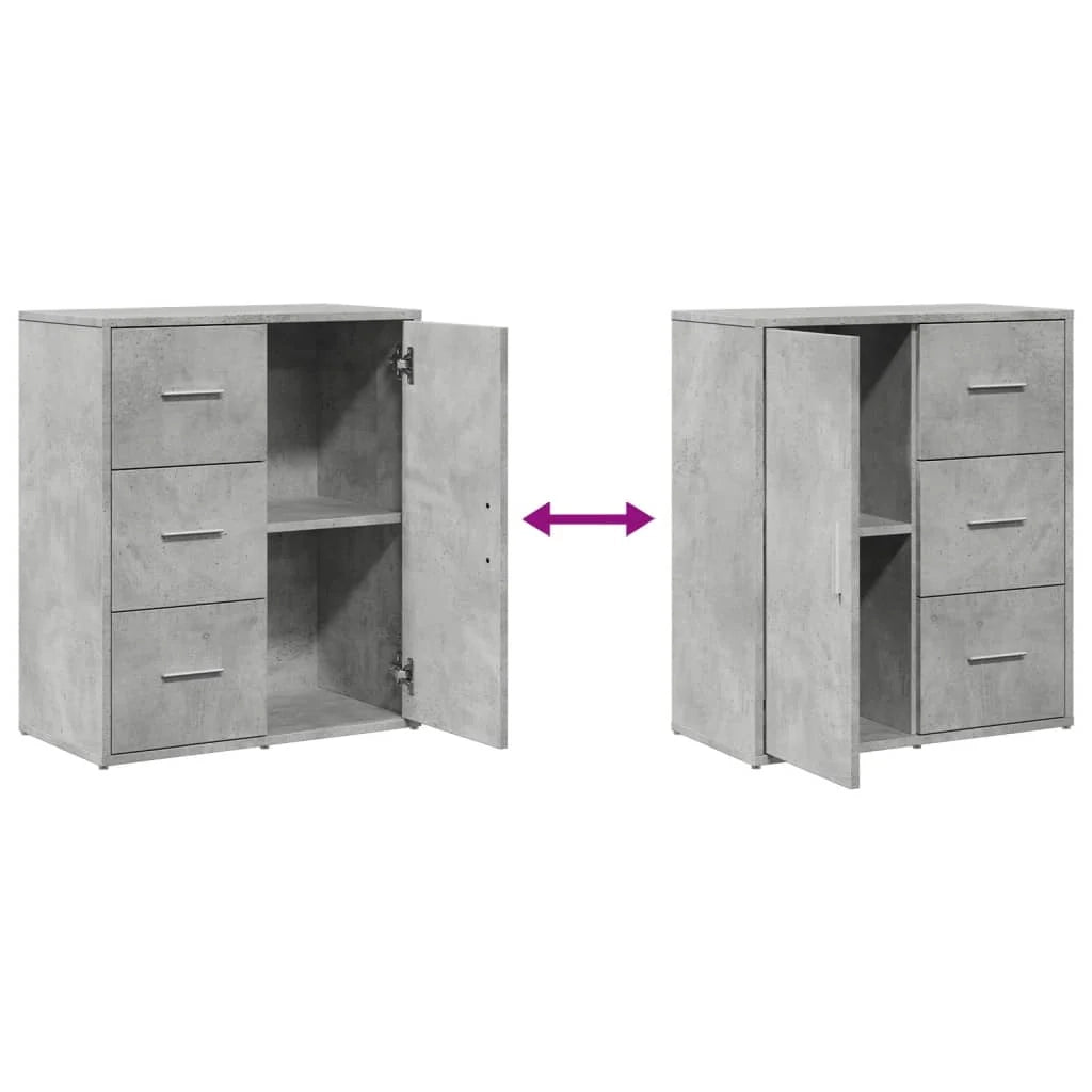 Buffet credenza cassettiera armadio mobile contenitore organizer per cucina soggiorno salotti set di 2 Sonoma 60 x 31 x 70 cm in legno ingegnerizzato grigio 02_0036960