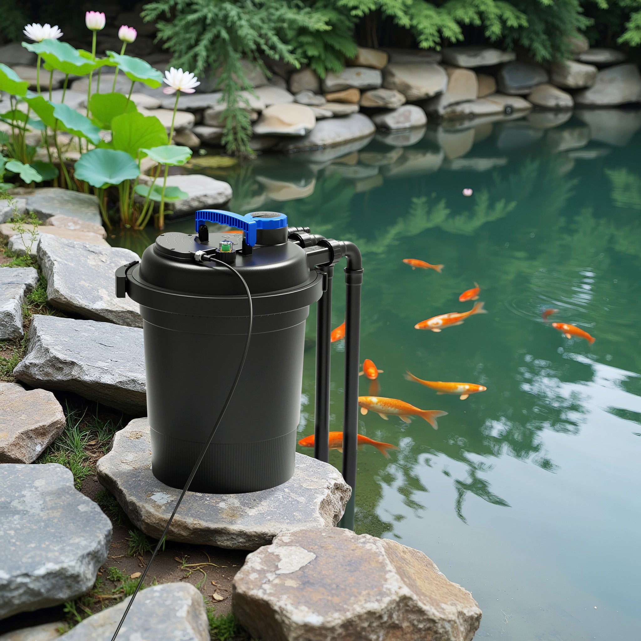 CPF-250 Filtro a pressione per laghetto con UVC da 11 W max 10.000 litri