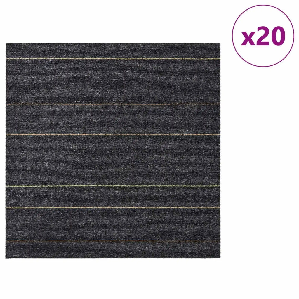 Piastrella per Tappeto Grigio scuro con strisce 50 x 50 cm CFW8972153