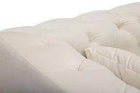 Divanetto 2 Posti Praga 146x71x86 cm in Poliestere Crema/Oro