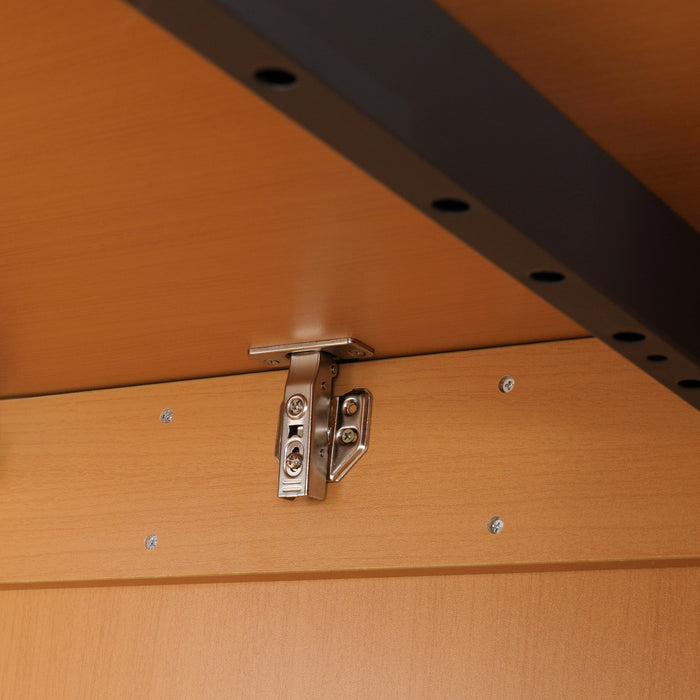 Tavolo Pieghevole da Pranzo max 3 Persone 75x144x144,5 cm in Truciolato e Acciaio color Legno