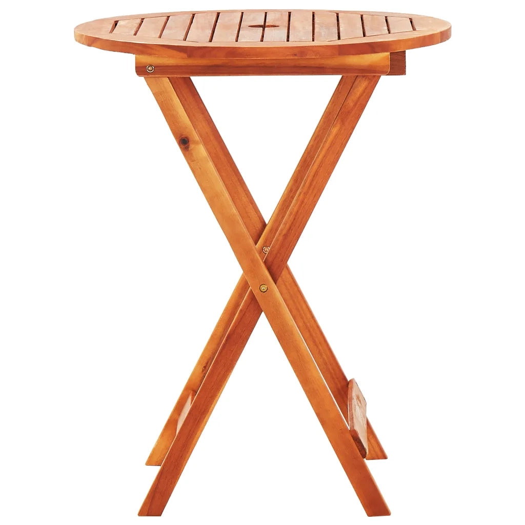 Set Pranzo Pieghevole da Esterno 3 pz | Set Salotto da Giardino in Massello di Eucalipto