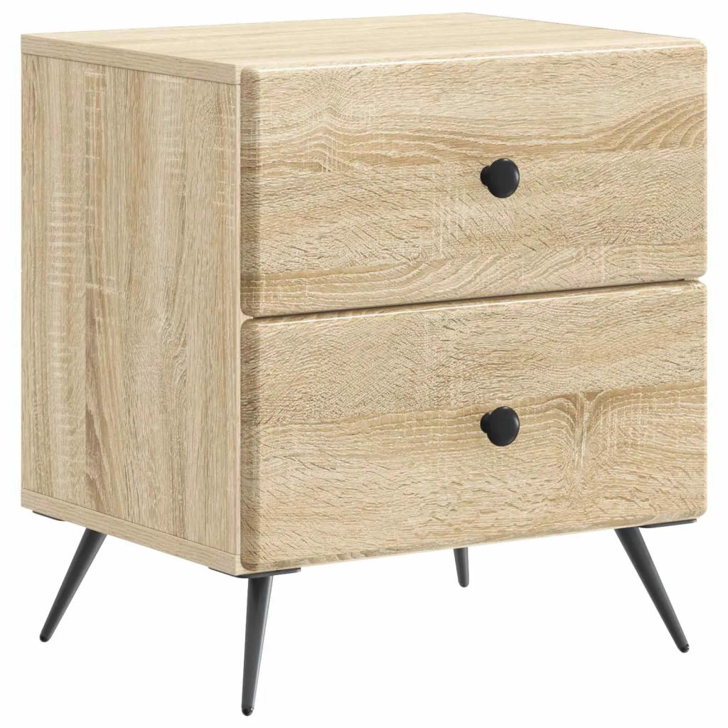 Comodino | Armadio da Notte | Mobiletto da notte con cassetto Rovere Sonoma 43 x 34,5 x 47,5 cm