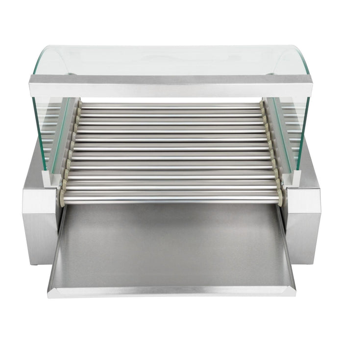 Macchina professionale per hot dog in acciaio inox 20 salsicce 2.200 watt 3614096
