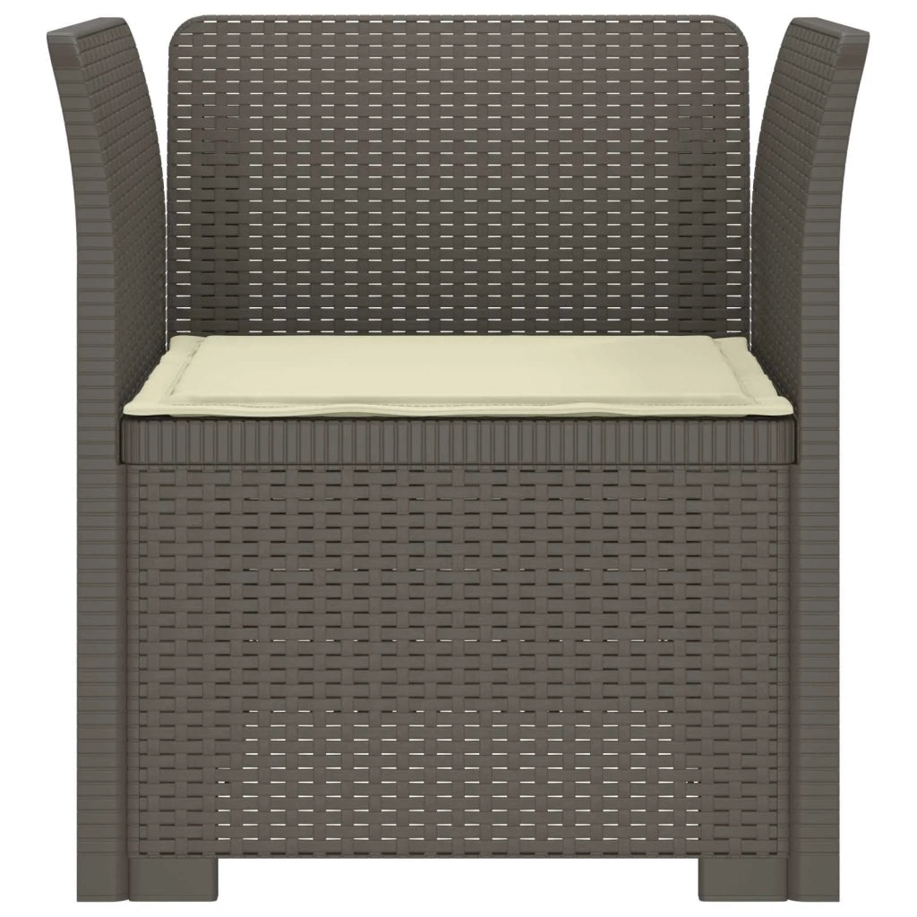 Sedia da giardino-Poltrona a 1 Posto con Cuscino Aspetto Rattan PP Grigio Chiaro 732211
