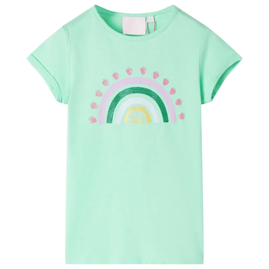 Maglietta da Bambina Verde Brillante 104cod mxl 85460