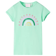 Maglietta da Bambina Verde Brillante 104cod mxl 85460
