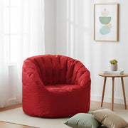 Poltrona imbottita Allos, colore rosso, Misure 80 x 80 x 80 cm