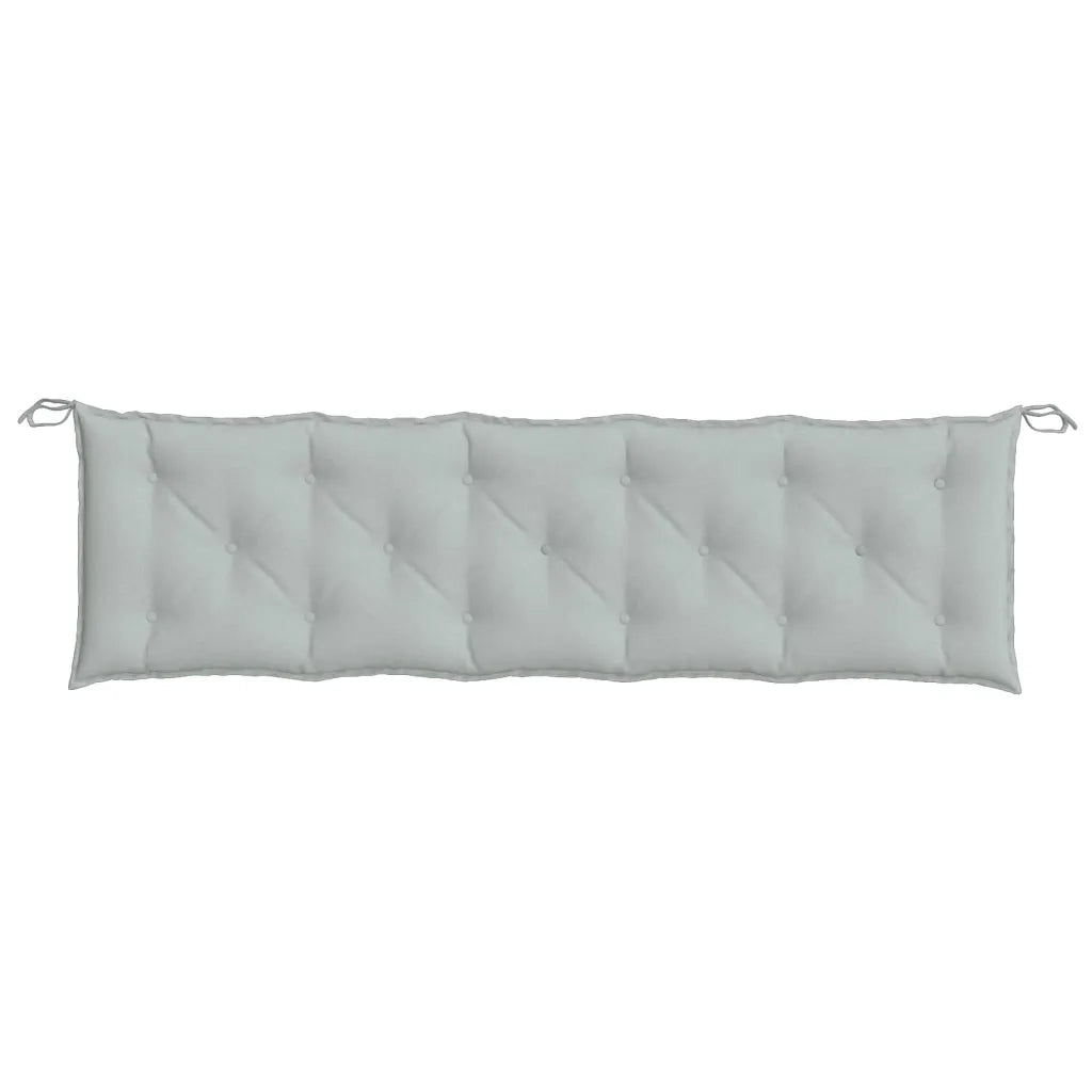 Cuscini Panca Giardino 2 pz-Set di 2 Cuscini per panchina da esterno Grigio Chiaro M¨¦lange 180x50x7 cm