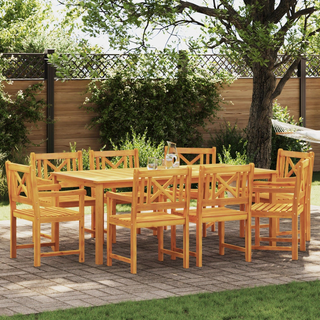 Sedie da giardino  8 pz 56x55.5x90 cm Legno massello di acacia